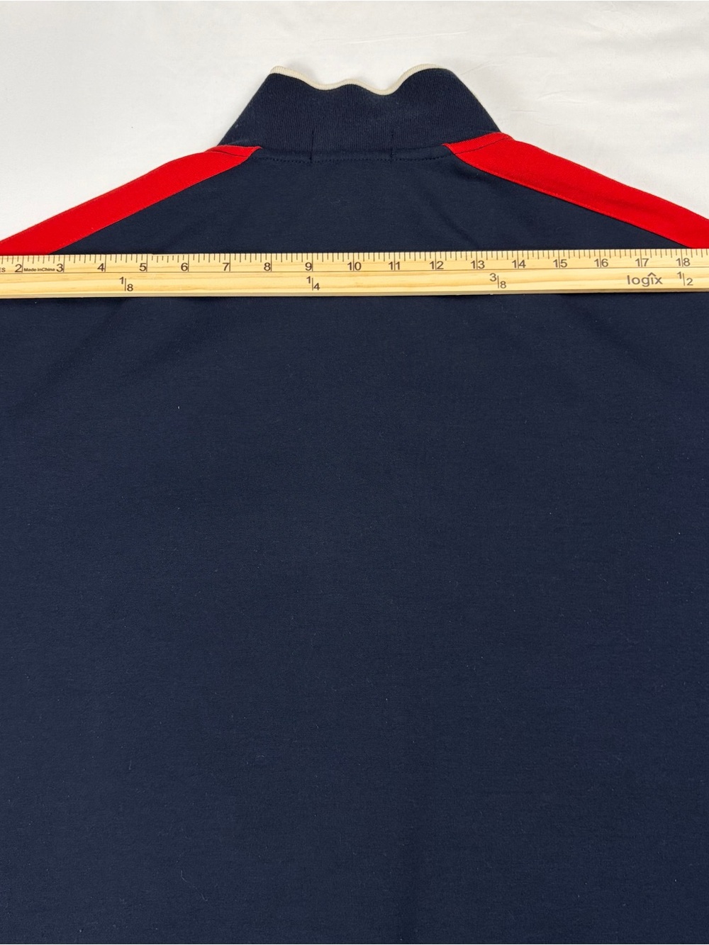 Polo Ralph Lauren XL Navy Red Double Knit Track Jacket Big Pony Crest - Picture 8 of 10